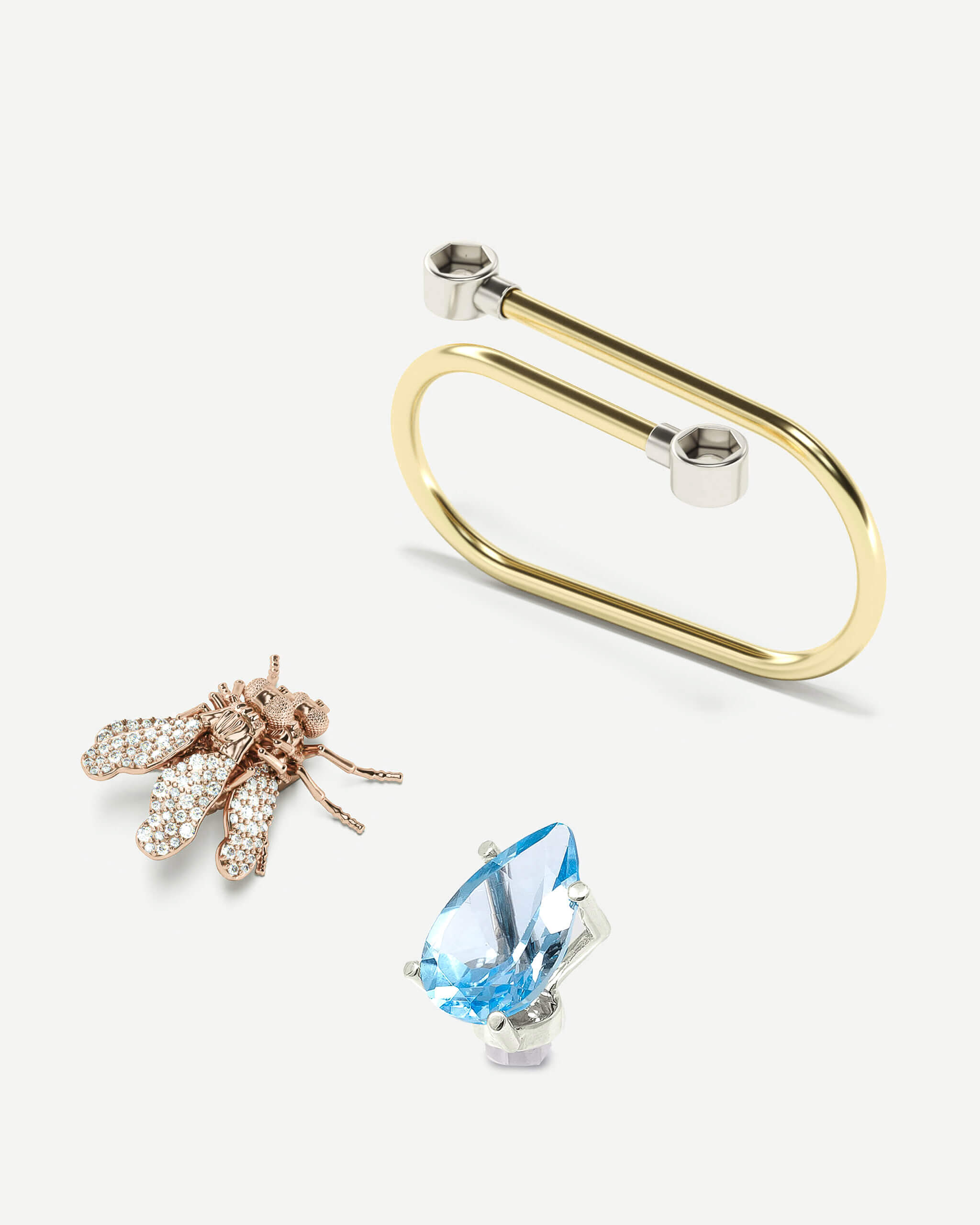 GOLDEN RING, INSECT & GEM COLLECTION